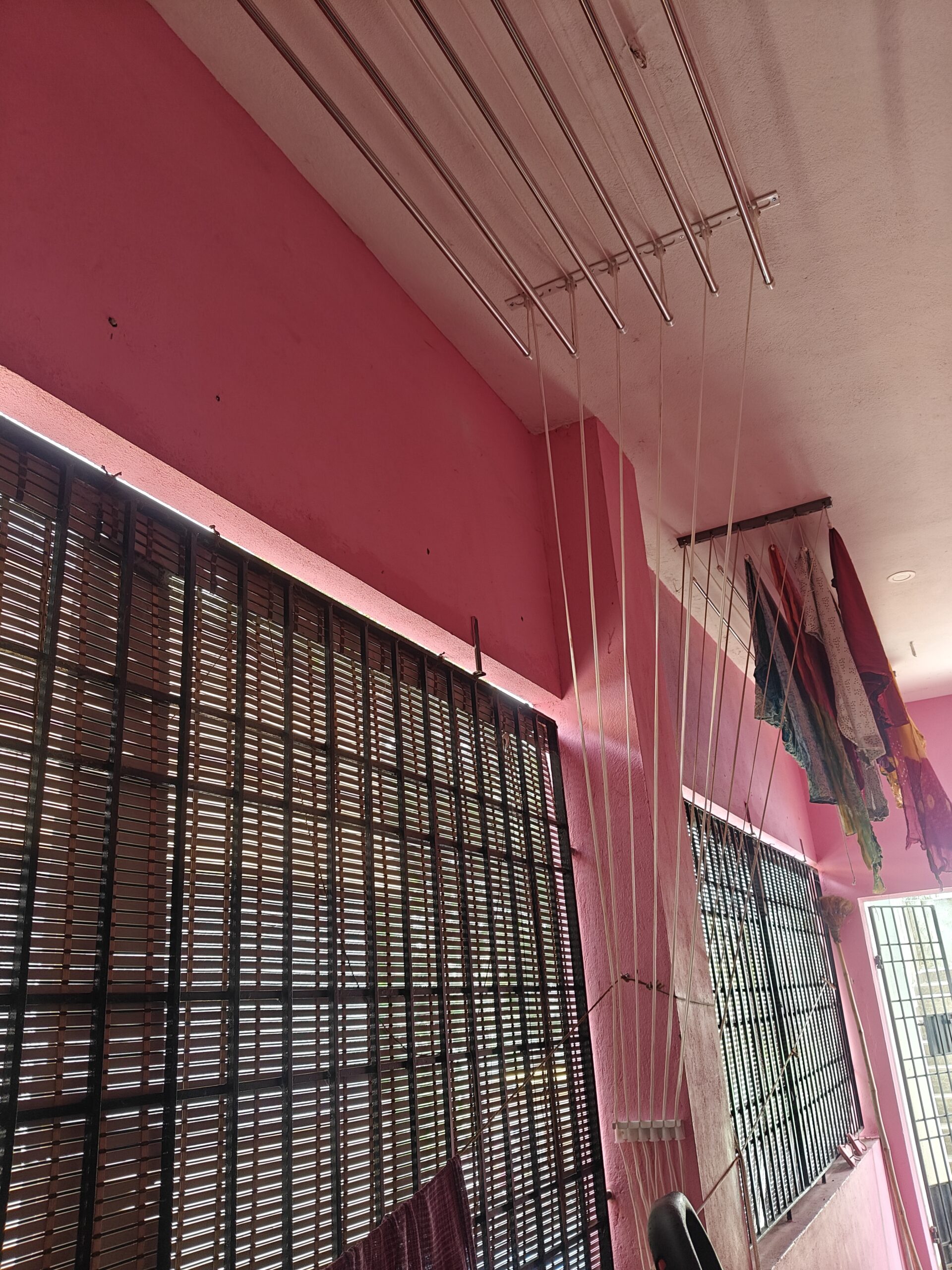 Utility Area Cloth Hangers in Pallavaram installation