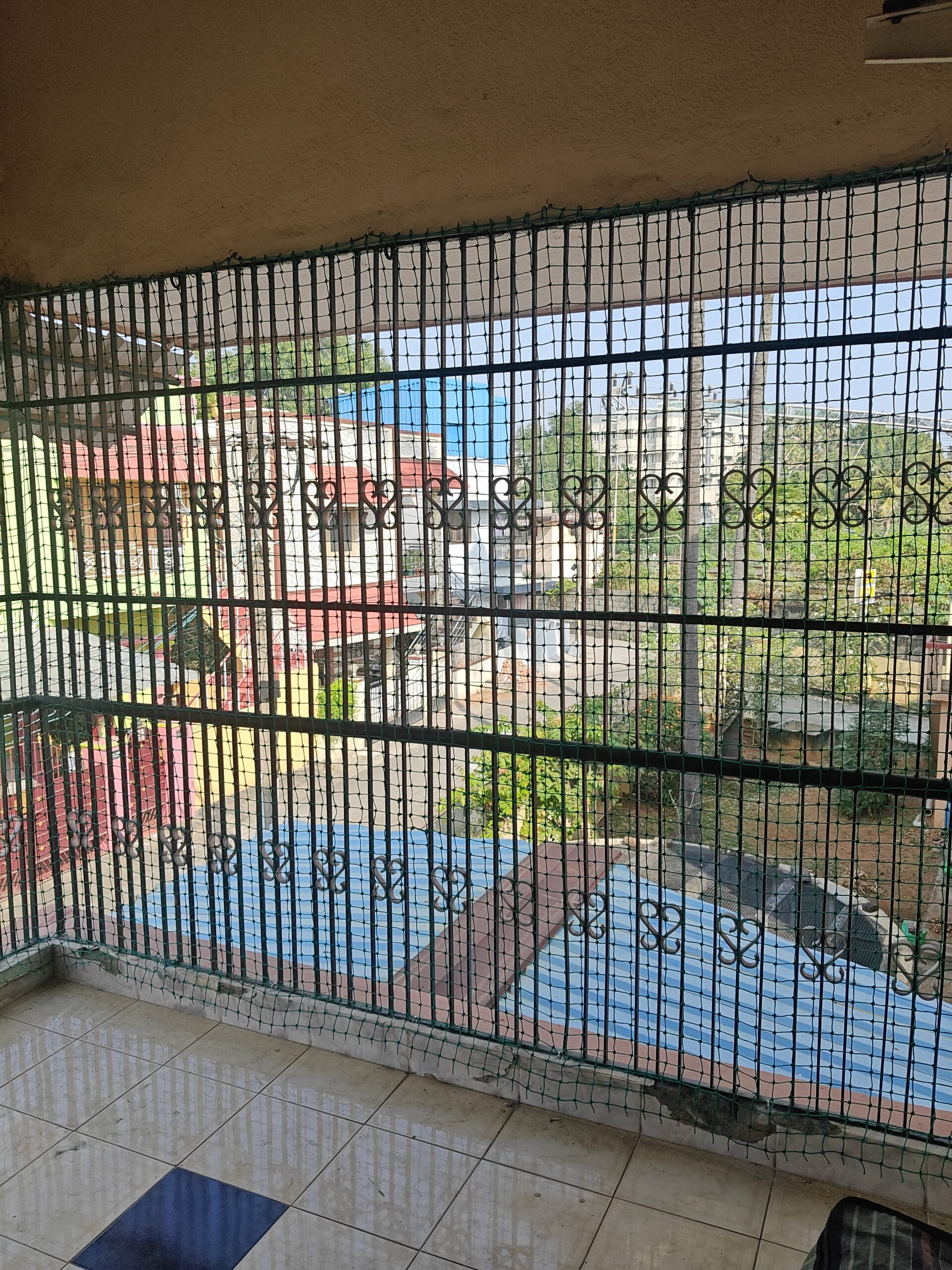 Balcony invisible grill installation near Velachery
