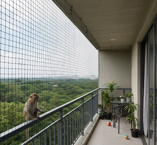 Balcony safety net installation near Velachery